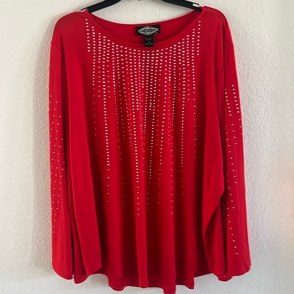 Oliver O Tops - Red Sparkling Top
